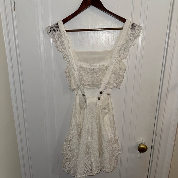 NWOT - For Love And Lemons Ivory Lace Mini Dress - Picture 4 of 9